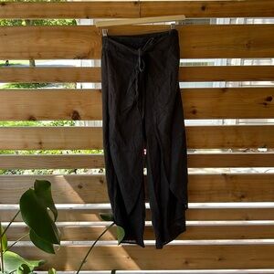 Patagonia Garden Island Wide-Leg/Hemp-Blend Wrap Front Pants Womens Size S